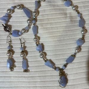 Custom handmade necklace, earrings & bracelet